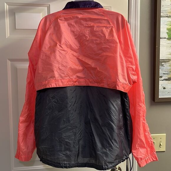 L.L. Bean Salmon/Grey HalfZip Pullover Long Sleeve Adjustable Windbreaker-Medium - Picture 10 of 16